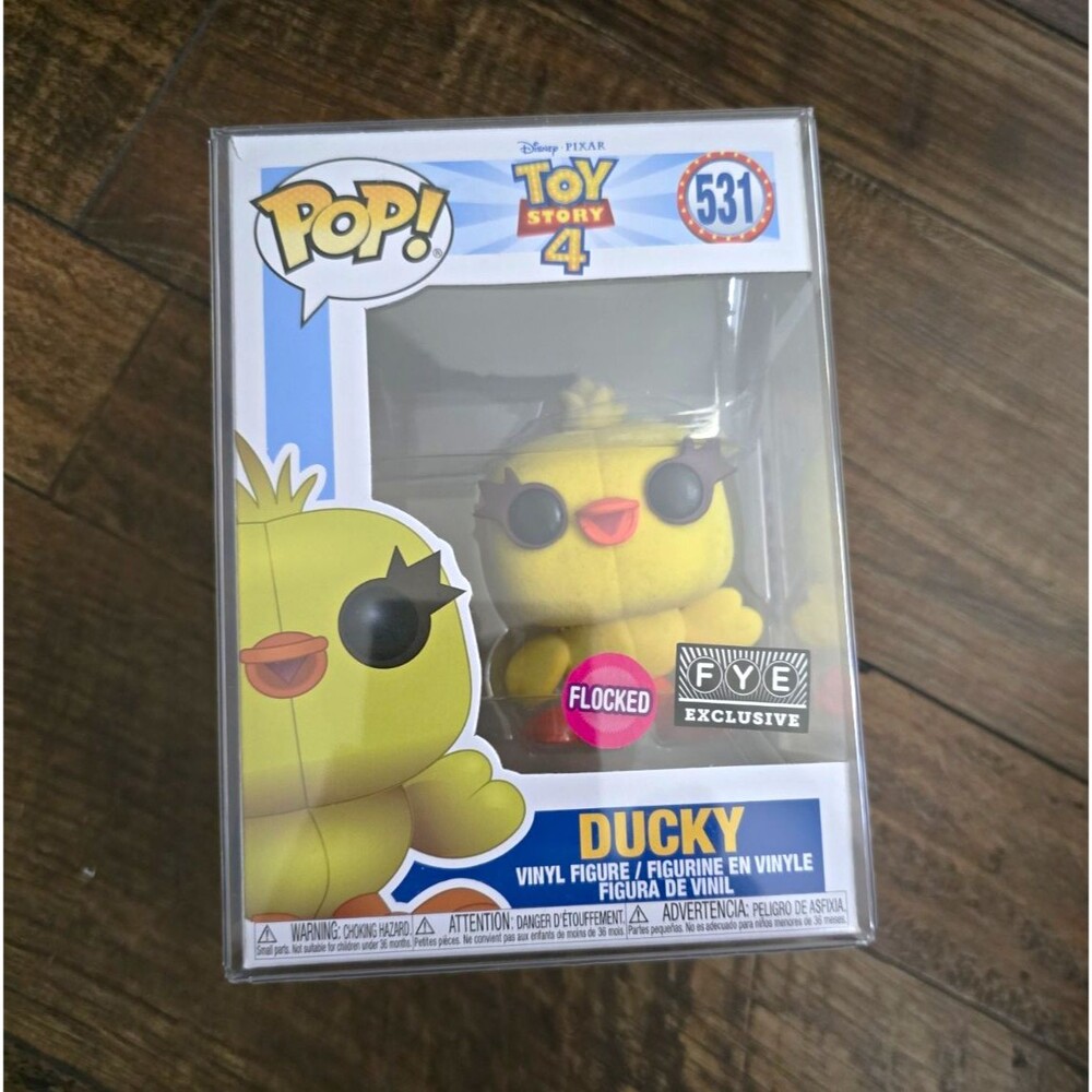 Funko Pop! Toy Story 4 Ducky Flocked FYE Exclusive Vinyl Figure #531